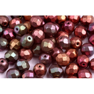 Fire Polished Beads 8mm Crystal Violet Rainbow 01640 | Glass Beads