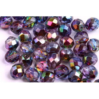 Fire Polished Beads 8mm Magic Blue Pink 00030/95100 | Rutkovsky