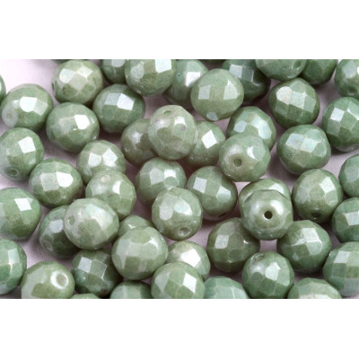 Fire Polished Beads 8mm Chalk Green Luster 03000/14459 | Rutkovsky