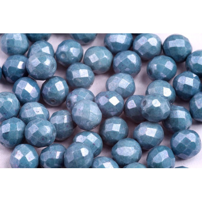 Fire Polished Beads 8mm Chalk Blue Luster 03000/14464 | Glass Beads