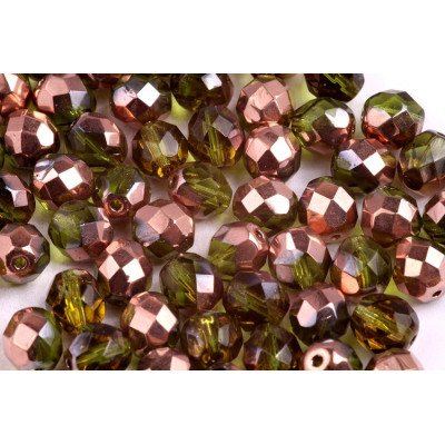 Fire Polished Beads 8mm Olive Capri 50230/27101 | Rutkovsky