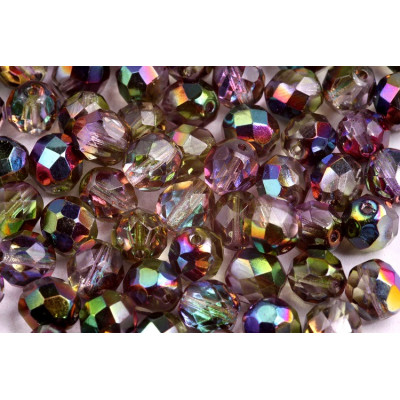 Fire Polished Beads 8mm Magic Violet Green 00030 | Rutkovsky