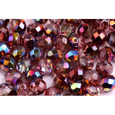 Fire Polished Beads 8mm Magic Red Brown 00030/28137/95200 | Rutkovsky