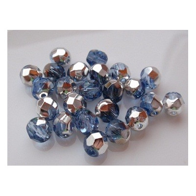 Firepolished Round Beads 7mm N. 1677 Chrome