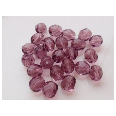 Firepolished Round Beads 7mm N. 1682 Violet
