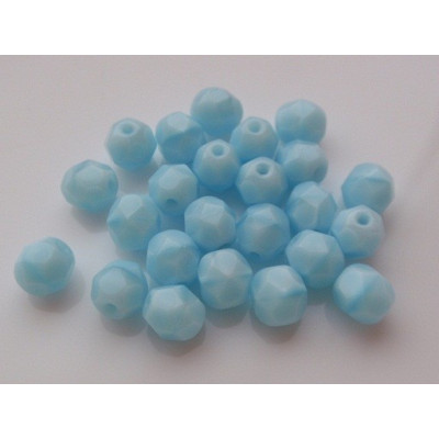 Firepolished Round Beads 7mm N. 1684 Light blue