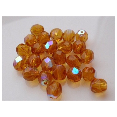 Firepolished Round Beads 7mm N. 1688 Brown