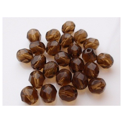 Firepolished Round Beads 7mm N. 1689 Brown