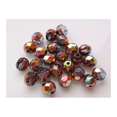Firepolished Round Beads 7mm N. 1706 Brown