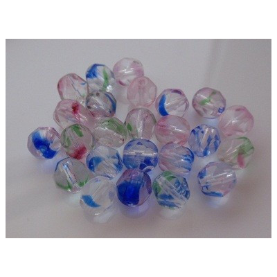 Firepolished Round Beads 7mm N. 1714 Crystal