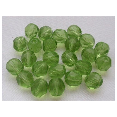 Firepolished Round Beads 7mm N. 1787 Green