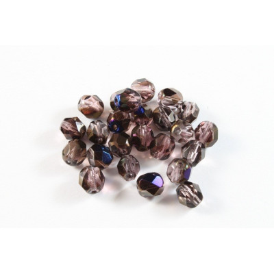 Firepolished Round Beads 7mm N. 2550 Brown