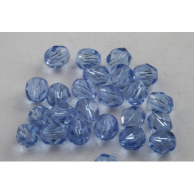 Firepolished Round Beads 7mm N. 3317 Blue