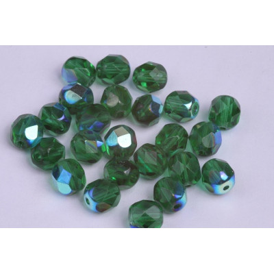 Firepolished Round Beads 7mm N. 4268 Green