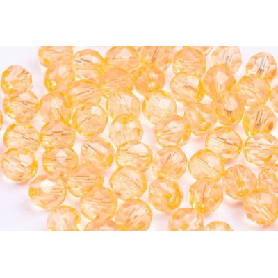 Firepolished Round Beads 7mm N. 4806 Yellow