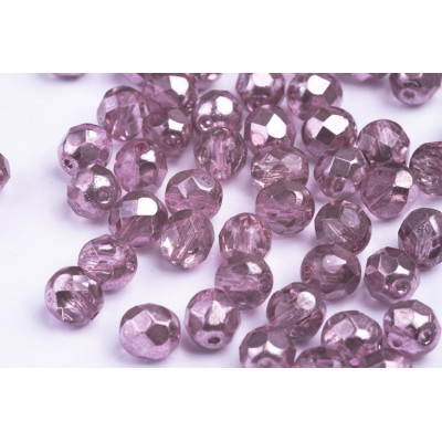 Firepolished Round Beads 7mm N. 4807 Violet