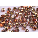 Firepolished Round Beads 7mm N. 5437 CRYSTAL CALIFORNIA GOLD RUSH