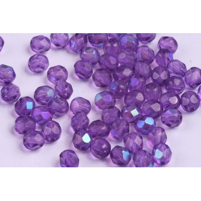 Firepolished Round Beads 7mm N. 5467 Violet