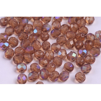 Firepolished Round Beads 7mm N. 5473 Brown