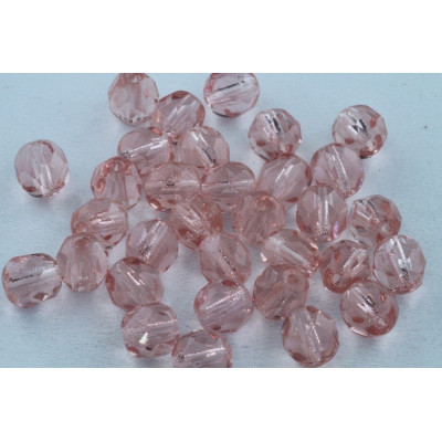 Fire Polished Beads 6mm Pale Rose 3330 | Czech Glass Beads