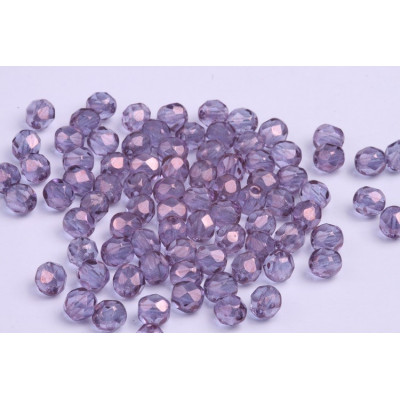 Fire Polished Beads 6mm Violet 4467 | Czech Glass Rutkovsky