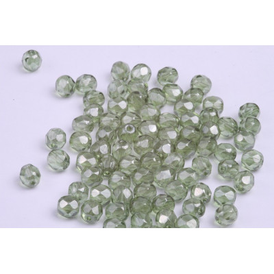Fire Polished Beads 6mm Peridot Green 4471 | Czech Glass Beads