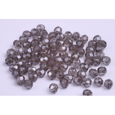 Fire Polished Beads 6mm Grey 4475 | Czech Glass Beads