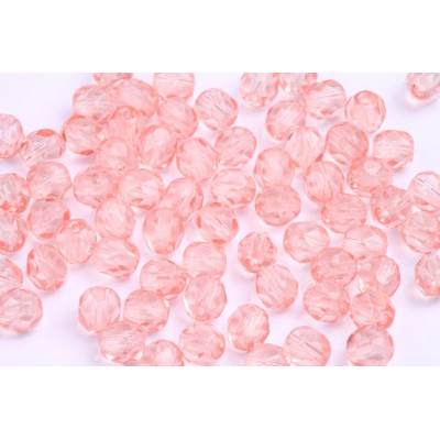 Fire Polished Beads 6mm Soft Pink 4550 | Czech Glass Beads