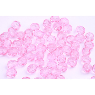 Fire Polished Beads 6mm Pink 4553 | Czech Glass Beads