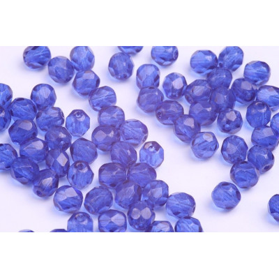 Blue Fire Polished Beads 6mm | Czech Glass Rutkovsky 4565
