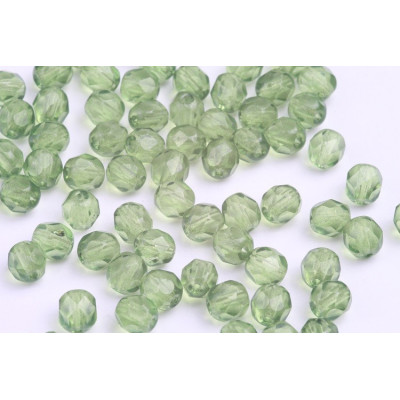 Fire Polished Beads 6mm Peridot Green 4569 | Czech Glass Beads