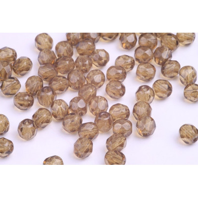 Fire Polished Beads 6mm Brown | Czech Glass Beads 4571