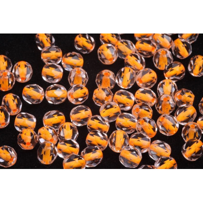 Fire Polished Beads 6mm Neon Orange Neon | Rutkovsky Czech Glass