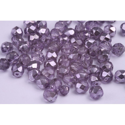Fire Polished Beads 6mm Violet 4743 | Rutkovsky Czech Glass