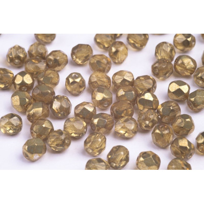 Fire Polished Beads 6mm Old Gold 4791 | Czech Glass Beads