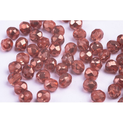 Fire Polished Beads 6mm Metallic Copper 4793 | Rutkovsky Czech Glass