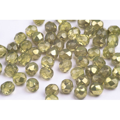 Fire Polished Beads 6mm Peridot Green 4801 | Czech Glass Beads