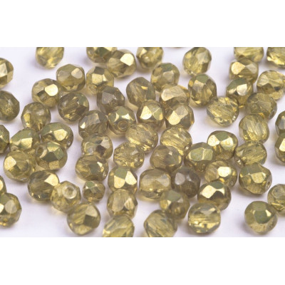 Fire Polished Beads 6mm Metallic Green 4802 | Czech Glass