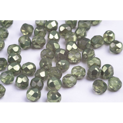 Fire Polished Beads 6mm Green 4804 Rutkovsky Czech Glass | 24pcs