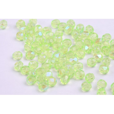 Fire Polished Beads 6mm Lime Green 5112 | Czech Glass Beads