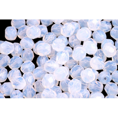 Fire Polished Beads 6mm Milky White 01000 | Czech Glass Beads