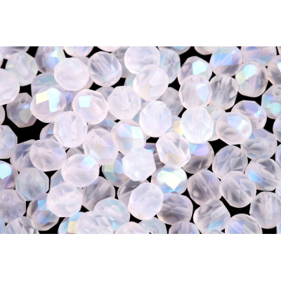 Fire Polished Beads 6mm Matte Crystal AB 00030/28771 | Czech Glass