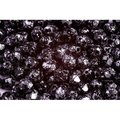 Fire Polished Beads 6mm Tweedy Silver 23980/45702 | Czech Glass