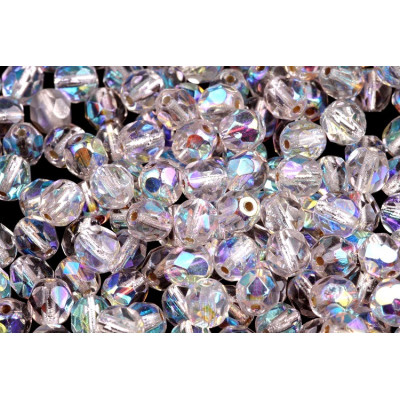 Fire Polished Beads 6mm Crystal Silver Lined AB 00030/81800/28701