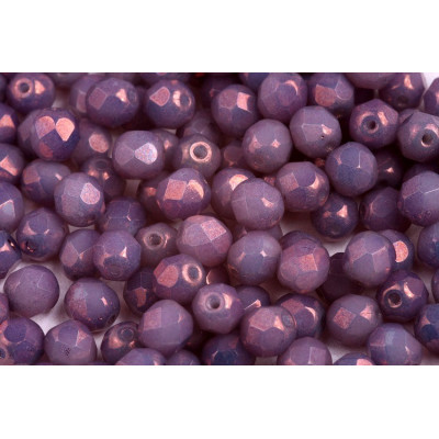 Fire Polished Beads 6mm Vega on Chalk 15726 | Czech Glass Beads