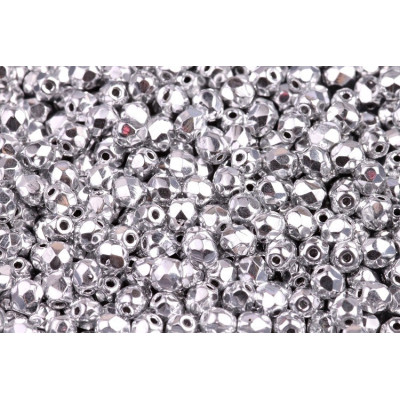 Fire Polished Beads 6mm White Full Labrador 03000/27000 | Rutkovsky