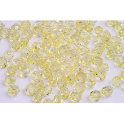 Fire Polished Beads 5mm Transparent Yellow 4476 | Rutkovsky