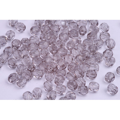 Fire Polished Beads 5mm Grey 4490 | Rutkovsky Czech Glass Beads