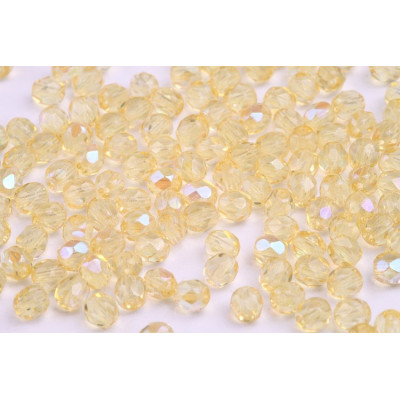 Fire Polished Beads 5mm Yellow Topaz 5172 | Rutkovsky Czech Glass