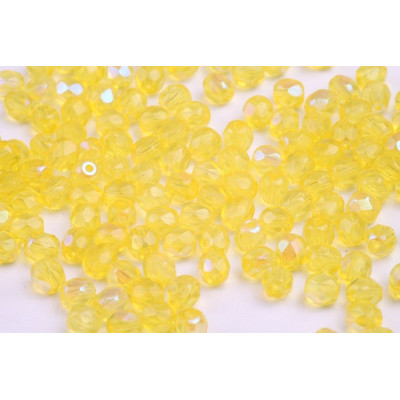 Fire Polished Beads 5mm Yellow 5173 Czech Glass | Rutkovsky